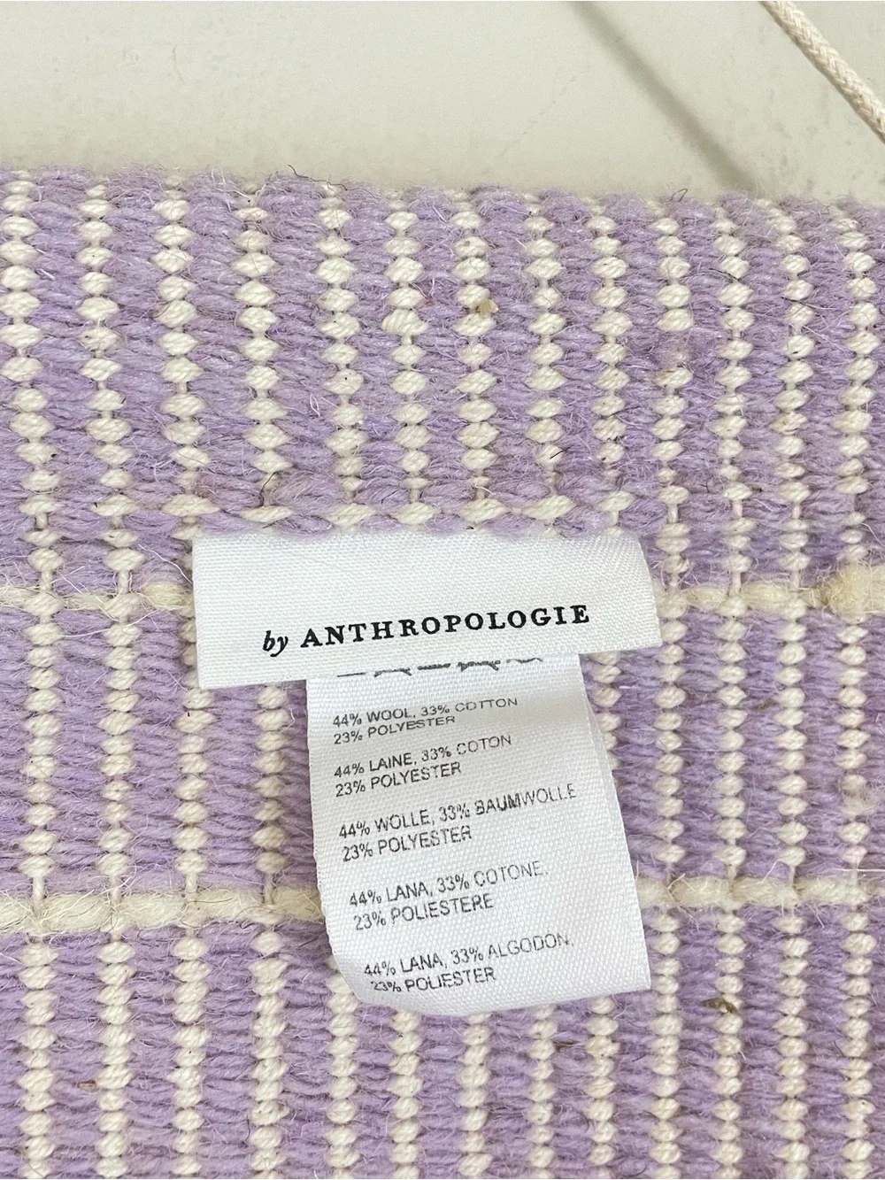Anthropologie Faye Wall Hanging Wool Blend Boho Home Decor